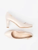Sergio Leone Beige Column Heels