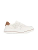 White perforated leather sneakers