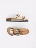 Gold flat sandals