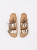 Gold flat sandals