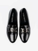 Sergio Leone Patent Loafers with Decorative Buckle