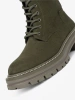 Dark Green Women's Ankle Boots with Suede Finish by Sergio Leone