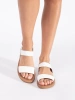 Classic White Buckle Sandals