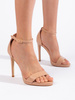 Beige High Heel Sandals