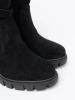 Stylish Black Ankle Boots with Ruched Upper