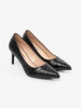 Black Embossed Classic Pumps