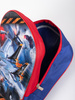 Blue and Red Backpack with Spaceship Design