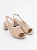 Beige heeled sandals