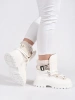 White Snow Boots with Faux Fur and Chunky Soles