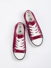 Burgundy Youth Lace-Up Sneakers