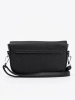 Women's Black Handbag with Decorative Clasp
