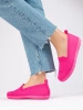 Pink Slip-On Textile Sneakers