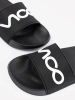 Black Slippers with Inscription