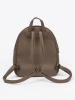 Ciemnobeżowy plecak damski z eko skóry