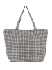 Black and white checkered beach bag