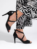 Chic Black High-Heel Sandals by Sergio Leone