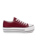 Women's Burgundy Platform Sneakers