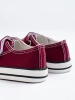 Burgundy Kids' Velcro Sneakers
