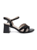 Black block heel sandals