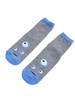 Children's Non-Slip Socks, Grey and Blue Alien Theme