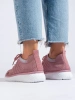 Sznurowane buty sportowe damskie różowe