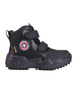 Black High Top Boots with Velcro Strap