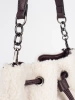 Cozy Dark Brown Sherpa Fur Bag