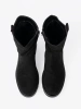 Black ankle boots with thick sole
