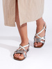 White Sergio Leone Flat Sandals