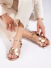 Golden Flat Sandals