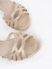 Gold sandals with leather insole