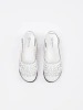 White wedge sandals with open heel