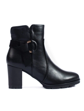 Comfy Black Heeled Ankle Boots