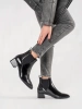 Black Women's Ankle Boots with Almond Toe Sergio Leone
