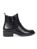 Black Ankle Boots with Decorative Zipper