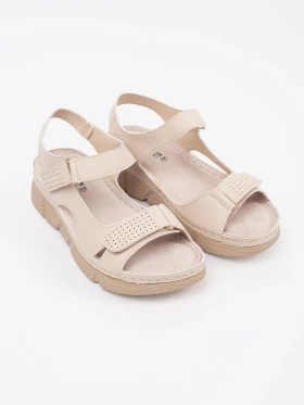 Beige classic women's sandals