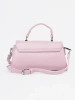 Small pink shoulder bag with a handle