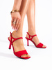 Chic Red High Heel Sandals by Sergio Leone