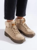 Beige Cozy-Lined Hiking Boots