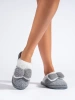 Gray Bow Slippers