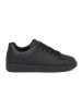 Black matte finish sneakers with lacing