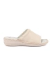 Light beige mules with leather insole