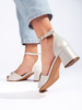 Light Grey Heeled Sandals by Sergio Leone