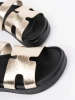Classic platform sandals gold