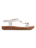 White embellished sandals