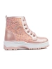 Potocki Light Pink Glitter Ankle Boots
