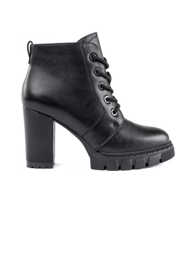 Chic Black High Heel Ankle Boots