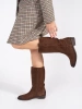 Brown Leather Cowboy Boots with Heels by Sergio Leone