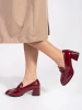 Chic Burgundy Loafers with Heel
