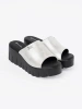 Silver slides on black platform